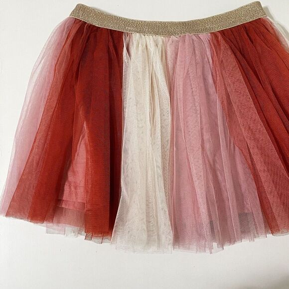 Sweet Wink Rose Fairy Tutu Tulle Skirt Fall Pink Orange Girls Size 6-8 years - Picture 2 of 11